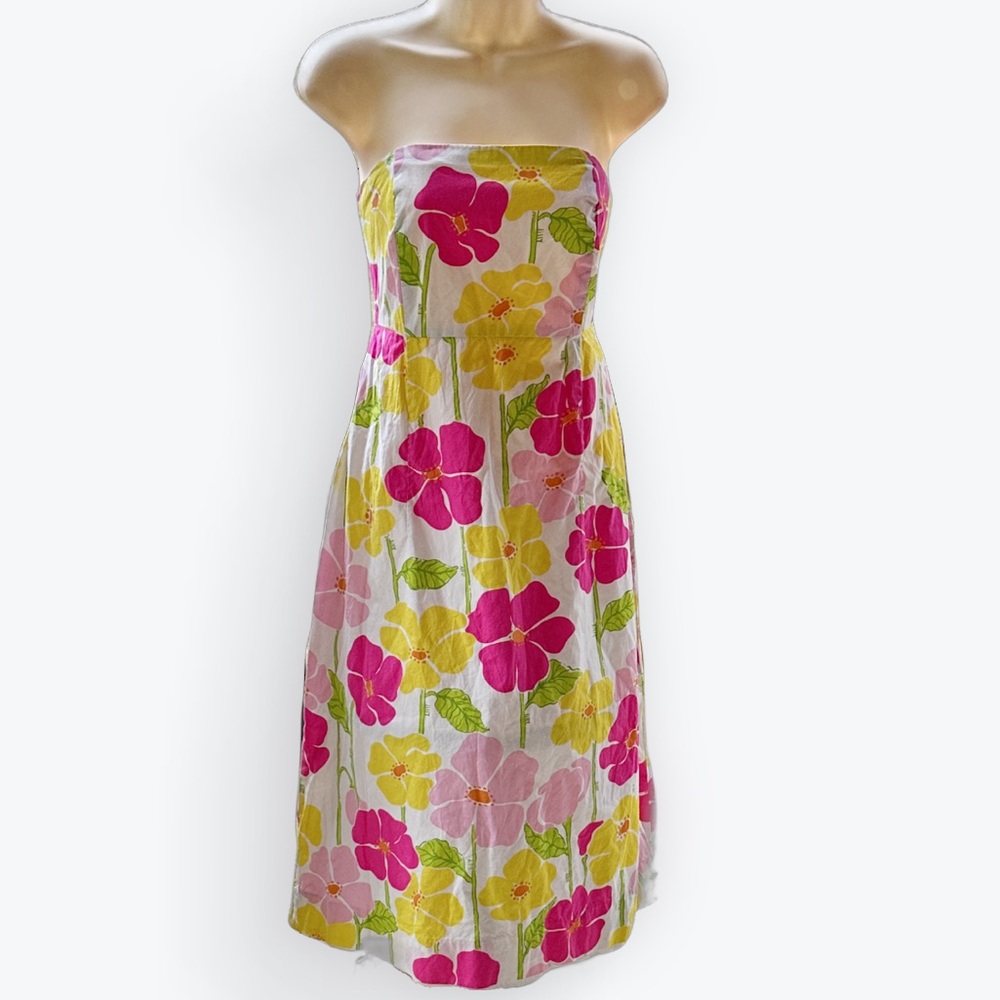 Romantic Floral Vintage Lilly Pulitzer Sabrina Sweet Sally Tie-Back Sundress ~ 8